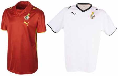 Camisas de Ghana para la temporada 08 - 09