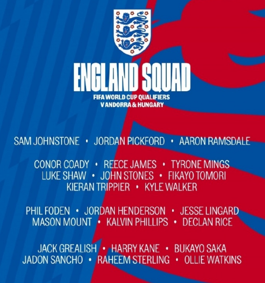 Inglaterra anuncia la lista: Kenny lalishlingard