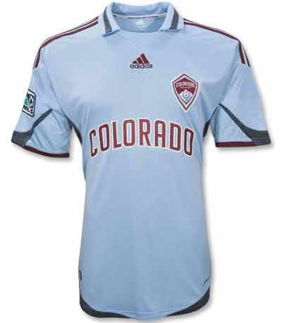 Colorado Rapids Home and Go shirts 2009