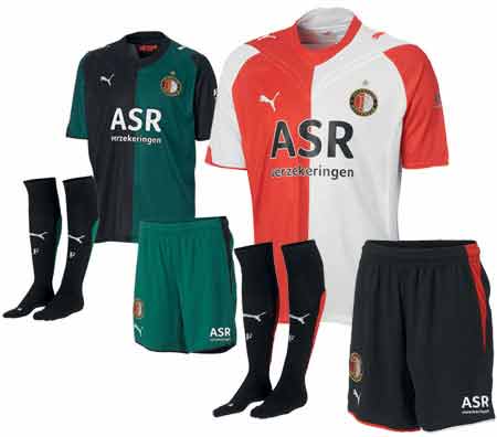 Camisa de casa y de salida de Feyenoord 2009 - 10