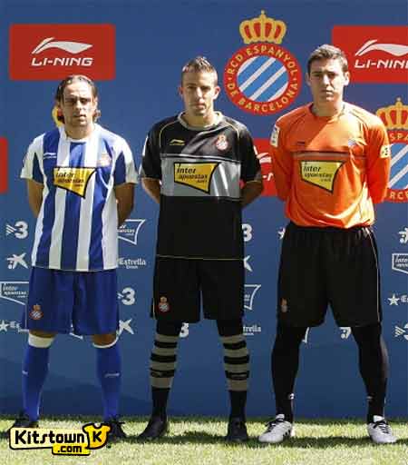 Espanyol Home and Go shirts 2010 - 11