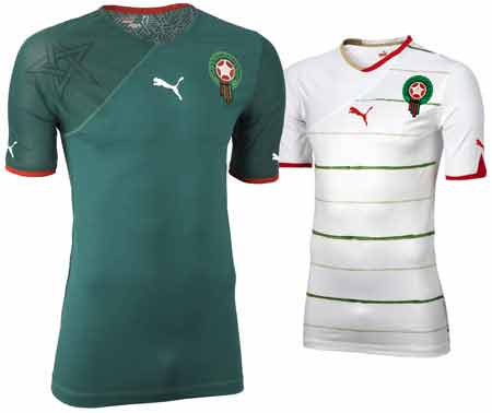 Camisas de casa y de salida para la selección marroquí 10 - 12