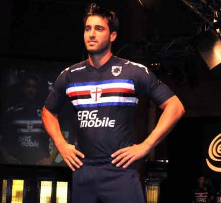 Sampdoria 2010 - 11 Home and Go shirts