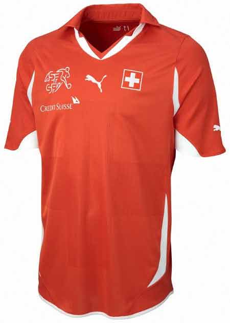 Nueva camiseta de la Copa del Mundo 2010 para Suiza