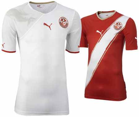 Camisetas de la selección nacional de Túnez para la temporada 10 - 12