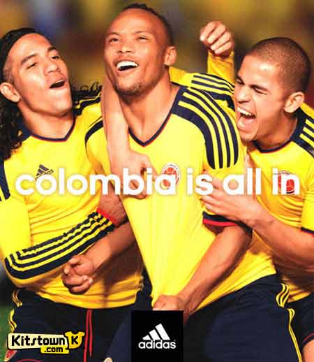 Camisas de casa y de salida para la selección nacional de Colombia 2011 - 13