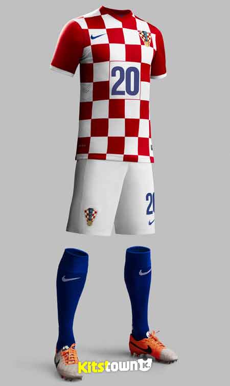 Camiseta de la Copa del mundo de Croacia 2014