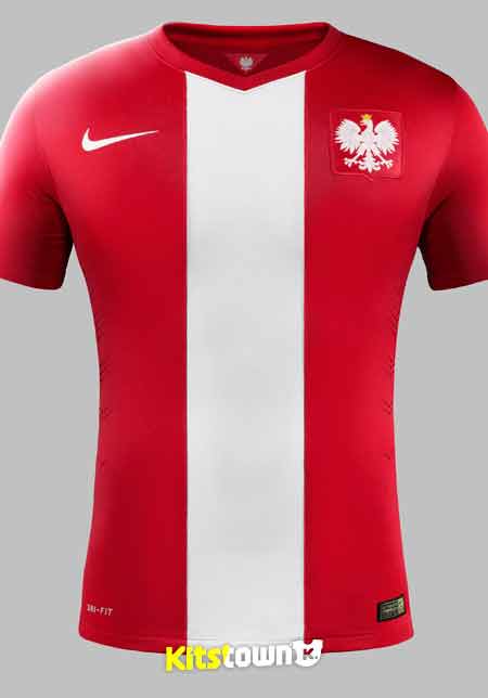 Camisas de casa y de campo para la selección nacional polaca 2014 - 15