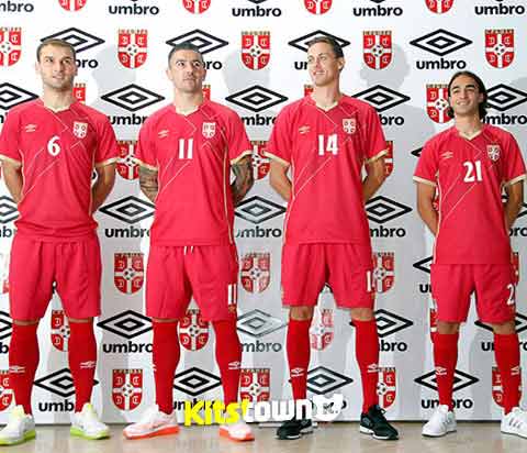 Camisa de casa de la selección Serbia 2014 - 16