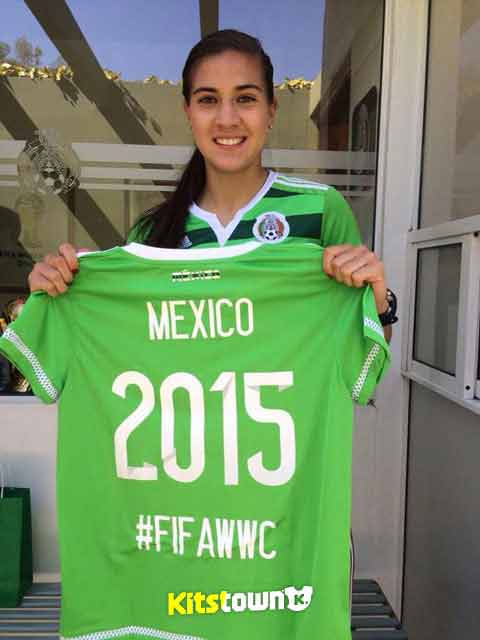 Camiseta de la Copa del mundo 2015 de la selección nacional de fútbol femenino de México