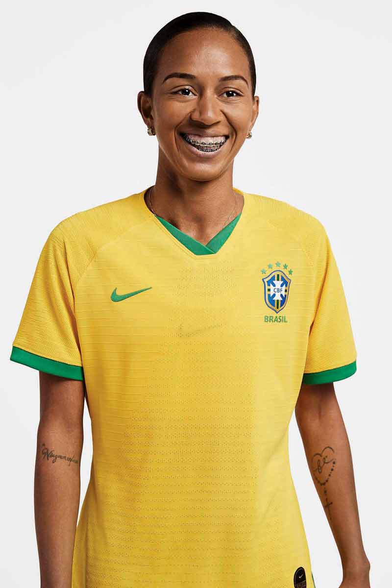 Camiseta de la selección nacional de fútbol femenino de Brasil para la Copa del mundo 2019