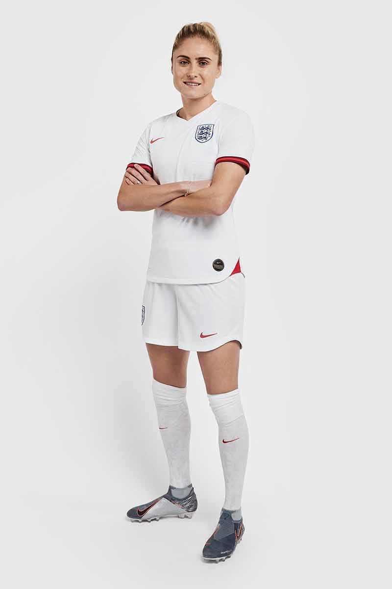 Camiseta de la selección nacional de fútbol femenino de Inglaterra para la Copa del mundo 2019