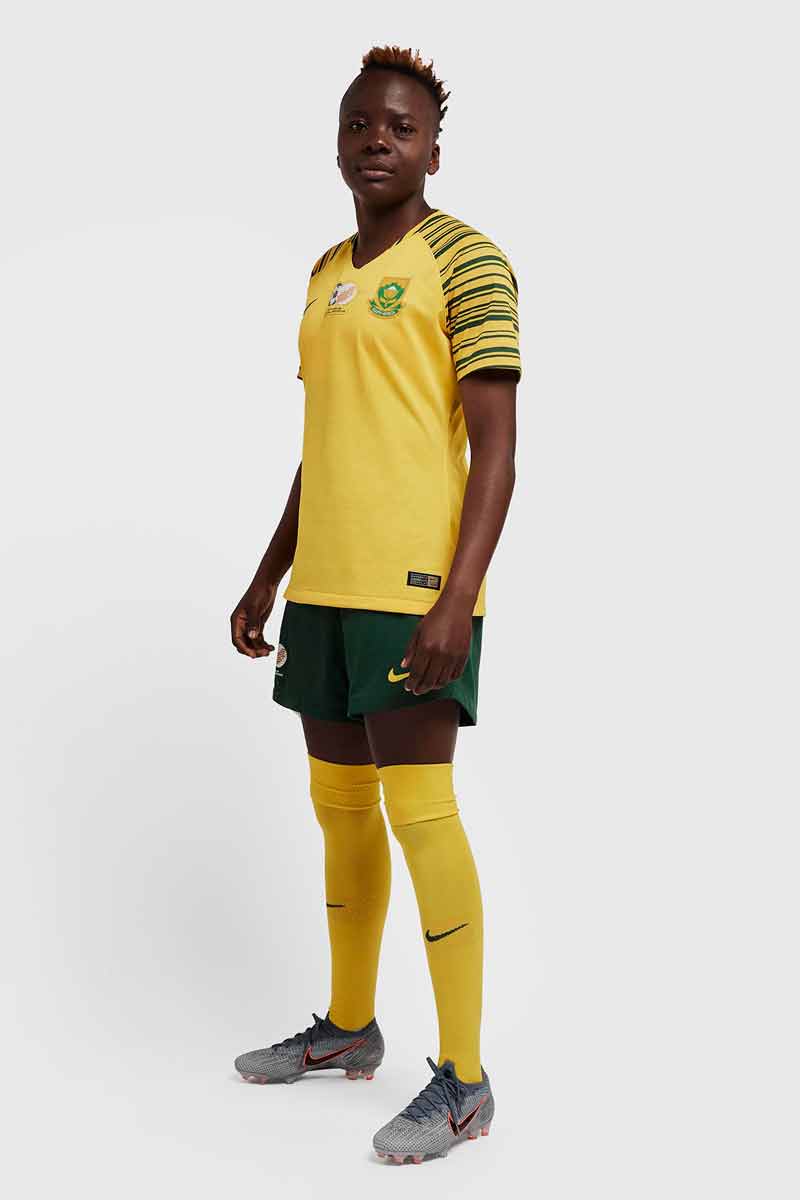 Sudafrican Women 's football team Home and Abroad shirts for the 2019 World Cup