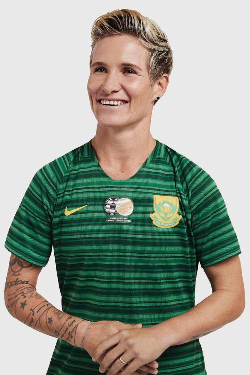 Sudafrican Women 's football team Home and Abroad shirts for the 2019 World Cup