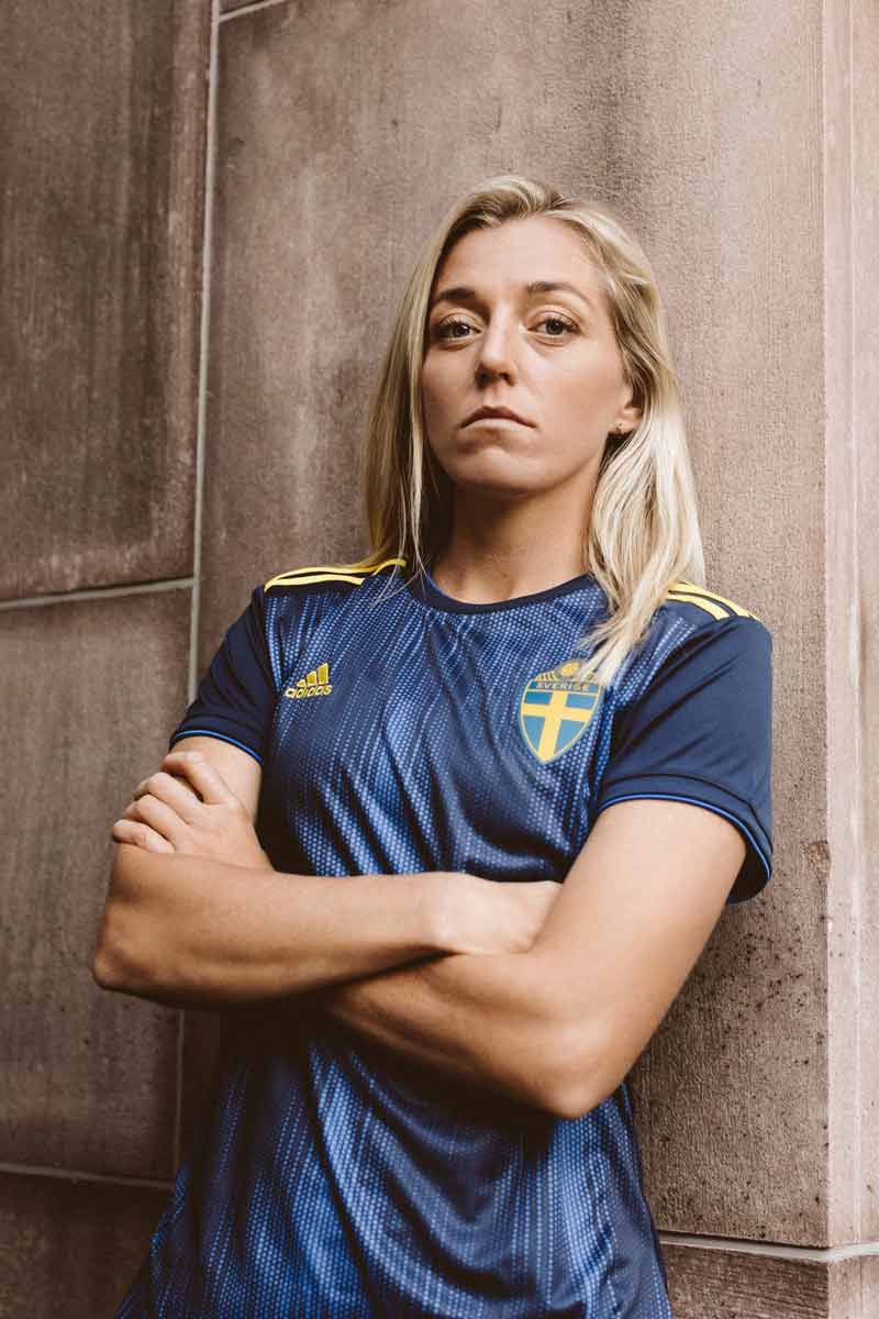Camiseta de salida de la Copa del mundo 2019 de la selección nacional sueca de fútbol femenino