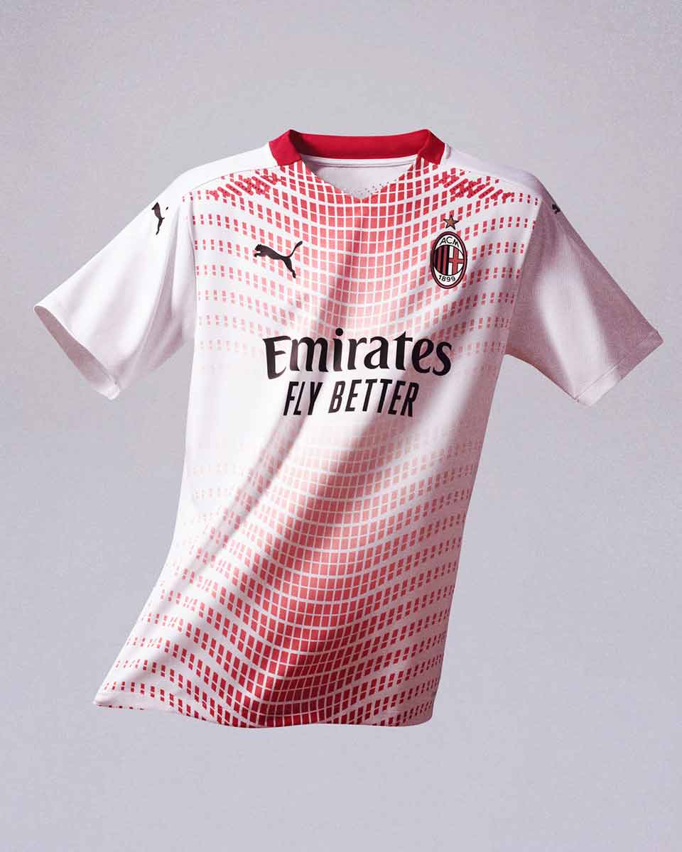 Camisas de viaje de AC Milan para la temporada 2020 - 21