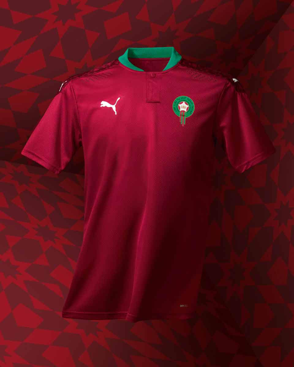 Camisetas de casa y de salida de la selección nacional marroquí para la temporada 2020 - 21