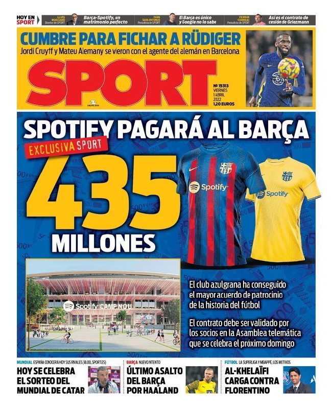 ¡Dinero otra vez! Un contrato de Patrocinio ha permitido a Barcelona cosechar 435 millones de euros