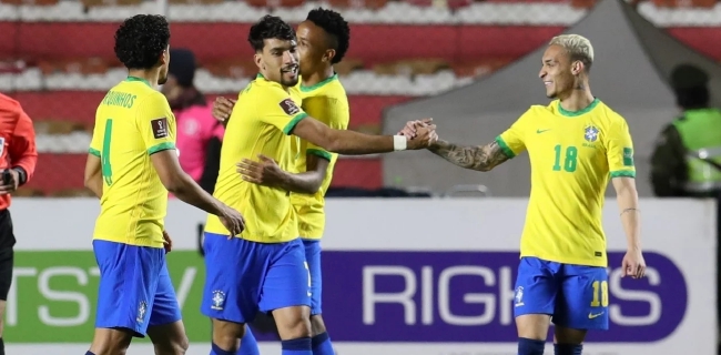 Clasificación mundial - richalison anotó dos victorias brasileñas 4 - 0 sobre Bolivia