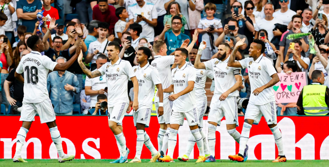 Liga - Benzema Hat Trick Rodrigo mundo Polonia Real Madrid gana 4 - 2
