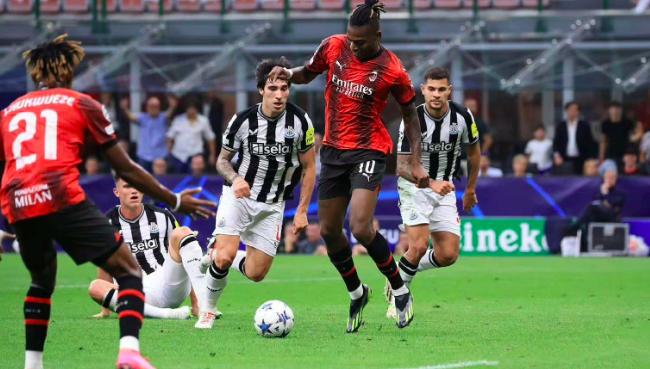 Liga de Campeones - tonali regresa a San Siro AC Milan empata con el Newcastle United